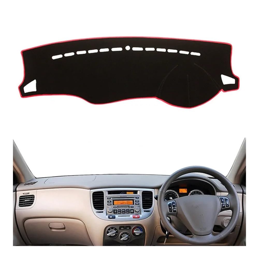 Auto Dashboard Abckung Matte Armaturenbrett-Abdeckungsmatte Sonnenschutz Teppich Für Kia Für Rio Pride Rio5 2005 2006 2007 2008 2009 2010 2011(Right Hand Drive) von MLTLKPPVNG