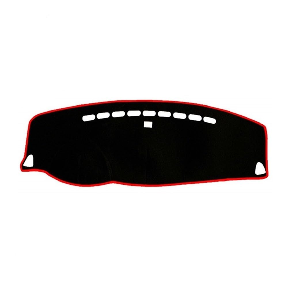 Auto Dashboard Abckung Matte Auto Dashboard Abdeckung Dash Matte Pad Sonnenschutz Dashmat Schützen Teppich Teppich Auto Für Mitsub&ishi Für Outlander 2007 2008 2009 2010 2011 2012(Left Hand Drive,Red von MLTLKPPVNG