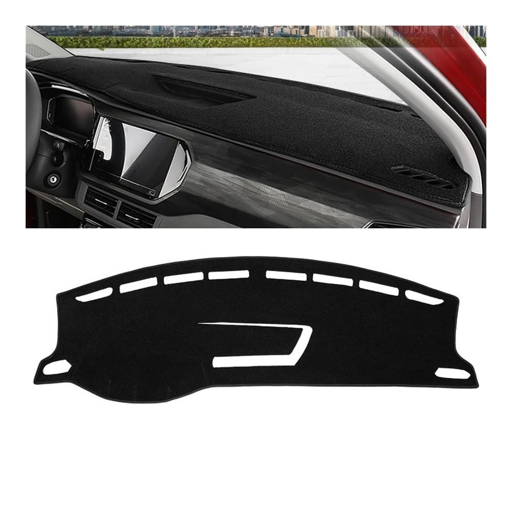 Auto Dashboard Abckung Matte Auto Dashboard Abdeckung Instrument Panel Teppiche Vermeiden Licht Schutz Pad Für V&W Für T-Kreuz Für TCross 2019 2020 2021 2022 2023(A Black Side LHD) von MLTLKPPVNG