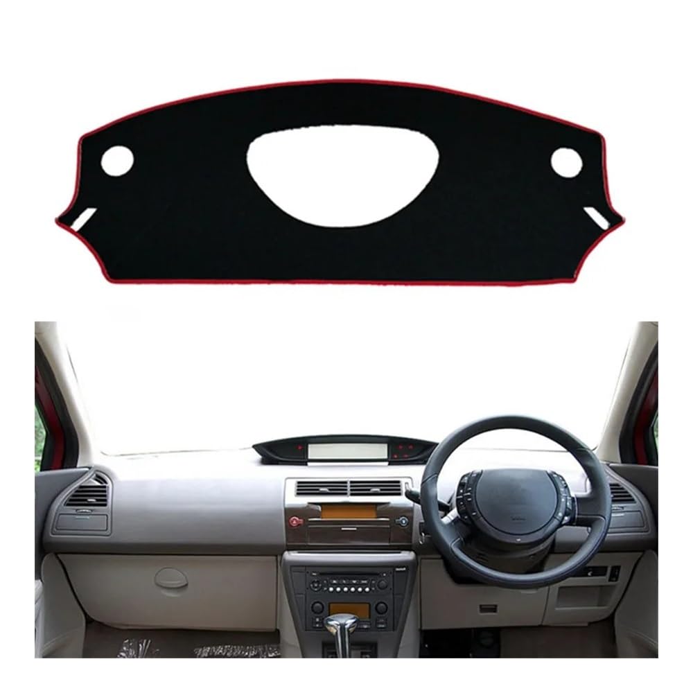 Auto Dashboard Abckung Matte Auto Dashboard Abdeckung Matte Mittelkonsole Instrument Sonnenschirm Teppich Auto Für Citroen Für C-Quatre C4 2004 2005 2006 2007 2008 2009 2010(Right Hand Drive) von MLTLKPPVNG