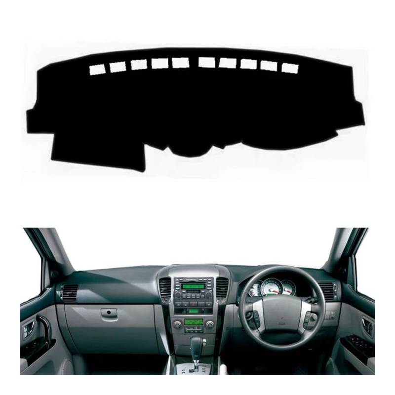 Auto Dashboard Abckung Matte Auto Dashboard Abdeckung Matte Pad Dash Sonnenschutzdach Teppich Teppich Für Kia Für Sorento BL LX XS 2003 2004 2005 2006 2007 2008 2009 2010(Right Hand Drive,Black Edge) von MLTLKPPVNG