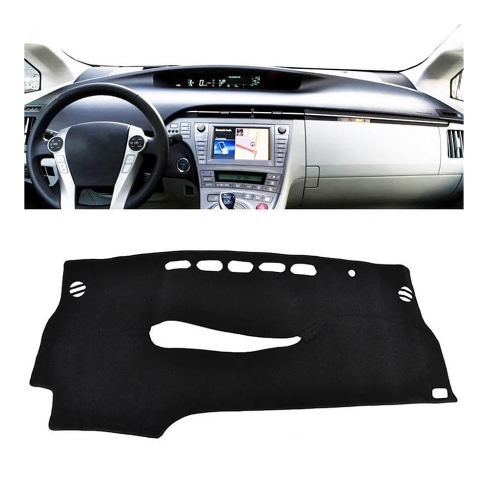 Auto Dashboard Abckung Matte Auto-Dashboard Abdeckung Matte Pad Instrument Sonnenschutzdach Teppich Für Toy&ota Für Prius XW30 2010 2011 2012 2013 2014 2015(Left Hand Drive) von MLTLKPPVNG