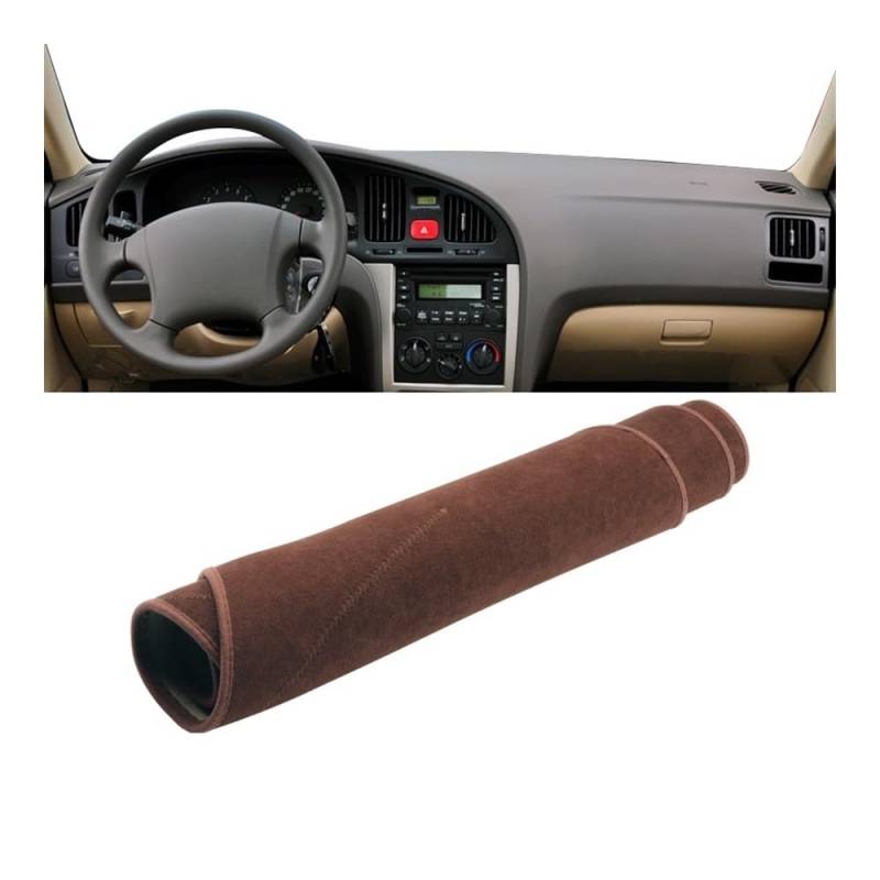 Auto Dashboard Abckung Matte Auto Dashboard Abdeckung Nicht-Slip Teppiche Sonnenschutz Matten Schutz Für Hyun&dai Für Elantra XD 2001 2002 2003 2004 2005 2006(LHD Brown) von MLTLKPPVNG