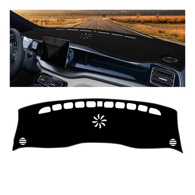 Auto Dashboard Abckung Matte Auto Dashboard Abdeckung Nicht-slip Schutz Matte Anti-Slip Fall Innen Geschützt Für BYD Für QIN PLUS DM-ich EV 2021 2022 2023(Black) von MLTLKPPVNG