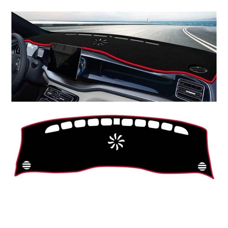 Auto Dashboard Abckung Matte Auto Dashboard Abdeckung Nicht-slip Schutz Matte Anti-Slip Fall Innen Geschützt Für BYD Für QIN PLUS DM-ich EV 2021 2022 2023(Red) von MLTLKPPVNG