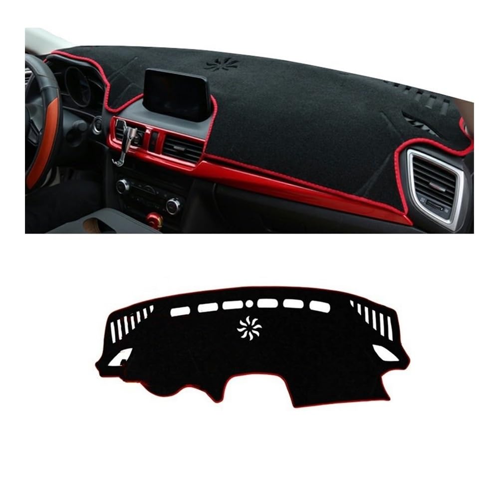 Auto Dashboard Abckung Matte Auto Dashboard Abdeckung Sonnenschutz Matte Vermeiden Licht Pad Fall Nicht-Slip Teppich Für Maz&da 3 BM BN Axela 2014 2015 2016 2017 2018(LHD Not HUD Red) von MLTLKPPVNG