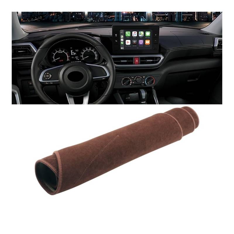 Auto Dashboard Abckung Matte Auto Dashboard Abdeckung Sonnenschutz Matte Vermeiden Licht Pad Non-Slip Fall Für Toy&ota Für Raize A200 Rocky 2019 2020 2021 2022 2023(B LHD Brown) von MLTLKPPVNG