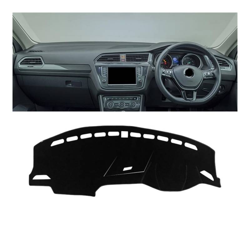 Auto Dashboard Abckung Matte Auto Dashboard Abdeckung Sonnenschutz Matte Vermeiden Licht Pads Für V&W Für T&iguan MK2 R Linie 2016 2017 2018 2019 2020 2021 2022 2023(A Black Side RHD) von MLTLKPPVNG