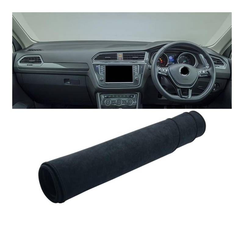 Auto Dashboard Abckung Matte Auto Dashboard Abdeckung Sonnenschutz Matte Vermeiden Licht Pads Für V&W Für T&iguan MK2 R Linie 2016 2017 2018 2019 2020 2021 2022 2023(B Black RHD) von MLTLKPPVNG