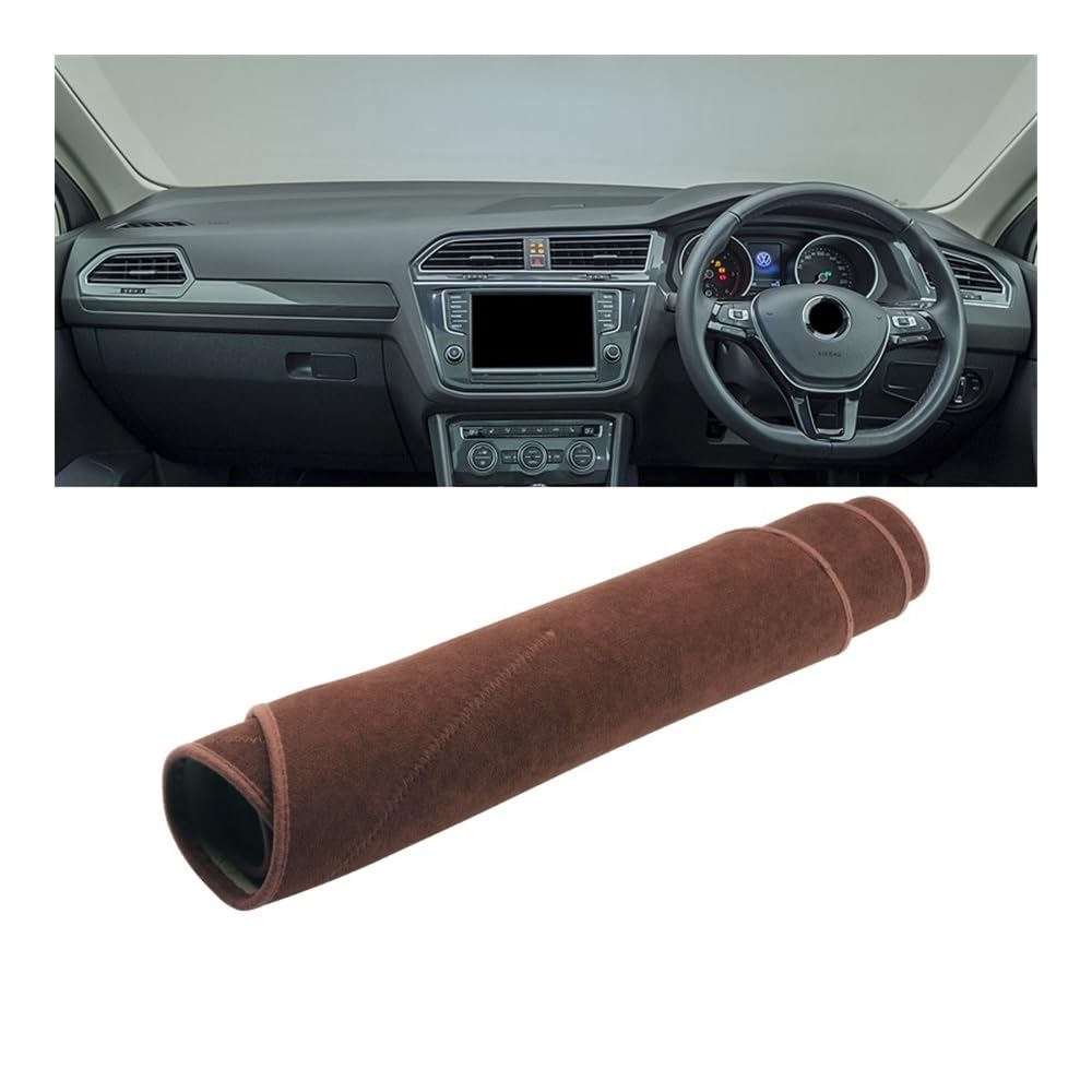 Auto Dashboard Abckung Matte Auto Dashboard Abdeckung Sonnenschutz Matte Vermeiden Licht Pads Für V&W Für T&iguan MK2 R Linie 2016 2017 2018 2019 2020 2021 2022 2023(B Brown RHD) von MLTLKPPVNG