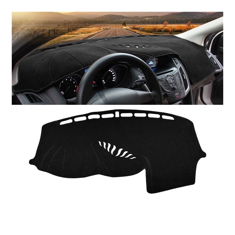 Auto Dashboard Abckung Matte Auto Dashboard Abdeckung Sonnenschutz Matten Instrument Panel Fall Teppiche Für For&d Für Focus 3 MK3 2011 2012 2013 2014 2015 2016 2017(Black Side) von MLTLKPPVNG