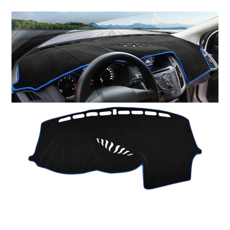 Auto Dashboard Abckung Matte Auto Dashboard Abdeckung Sonnenschutz Matten Instrument Panel Fall Teppiche Für For&d Für Focus 3 MK3 2011 2012 2013 2014 2015 2016 2017(Blue Side) von MLTLKPPVNG