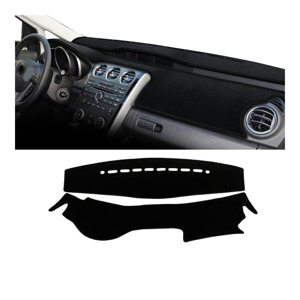 Auto Dashboard Abckung Matte Auto Dashboard Abdeckung Sonnenschutz Matten Vermeiden Licht Pads Für Maz&da Für CX-7 Für CX7 2006 2007 2008 2009 2010 2011 2012(LHD Black Side) von MLTLKPPVNG