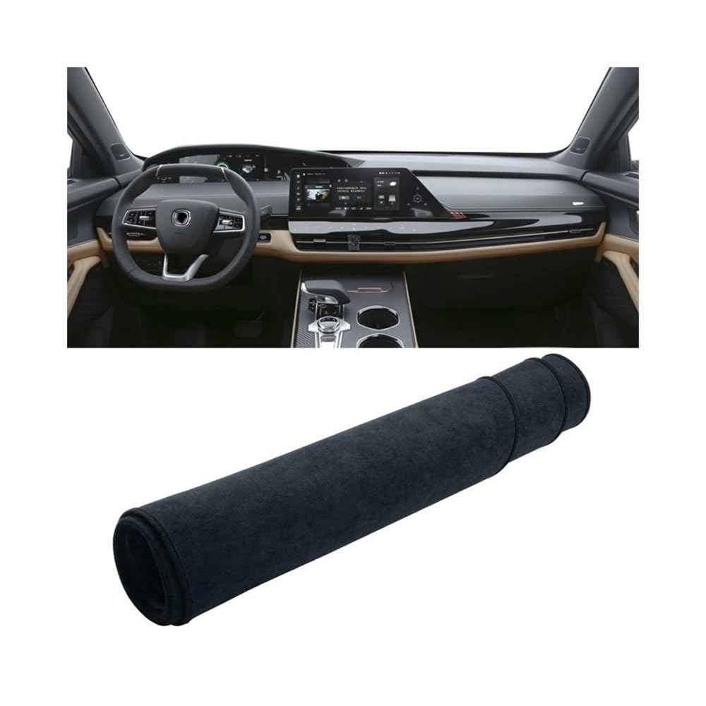 Auto Dashboard Abckung Matte Auto Dashboard Abdeckung Sonnenschutz Matten Vermeiden Licht Pads Nicht-Slip Teppiche Instrument Panel Fall Für Changan Für UNI-K 2021 2022 2023(Black) von MLTLKPPVNG