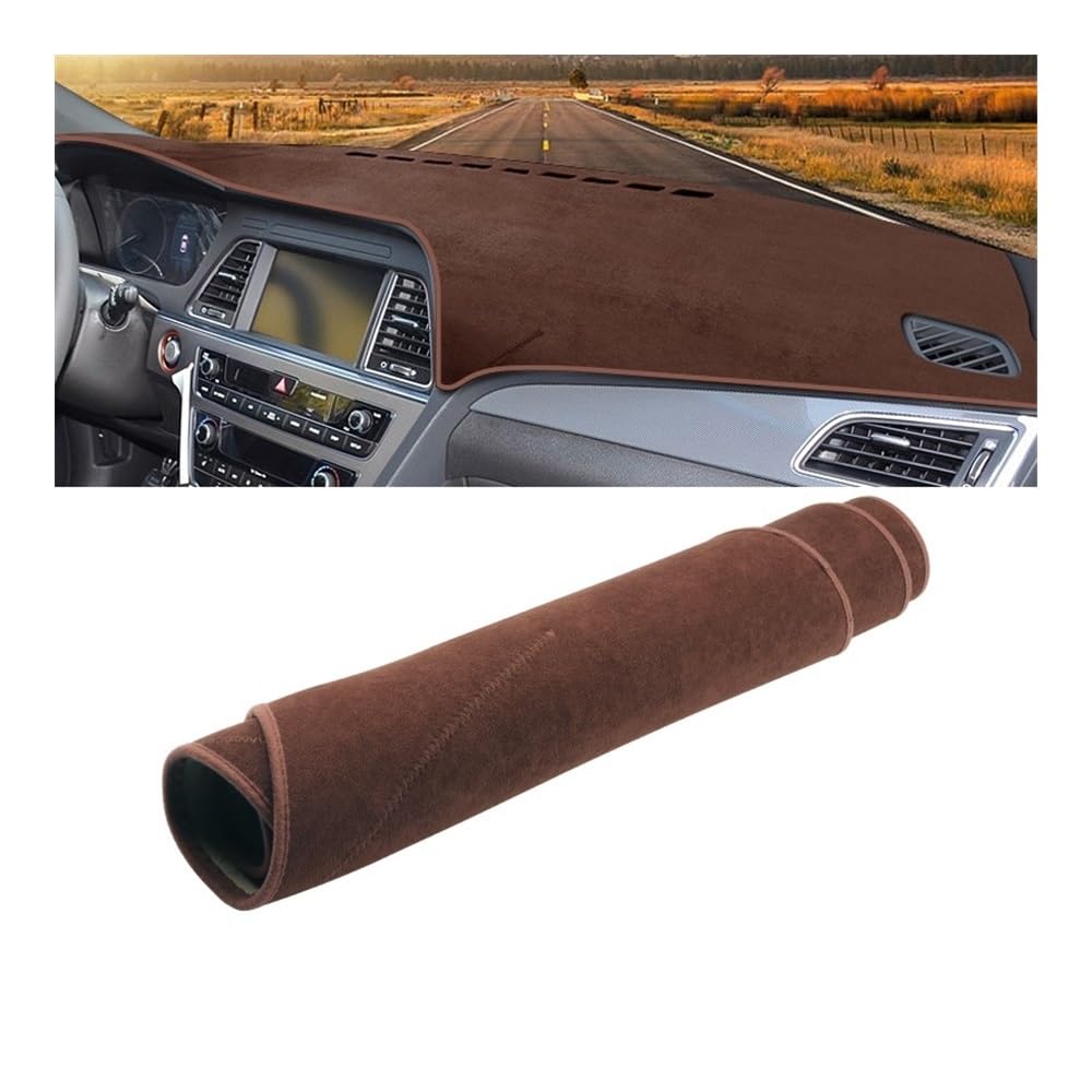 Auto Dashboard Abckung Matte Auto Dashboard Abdeckung Sonnenschutz Matten Vermeiden Licht Pads Non-Slip Fall Teppiche Für Hyun&dai Für Sonata LF 2015 2016 2017 2018(LHD Brown) von MLTLKPPVNG