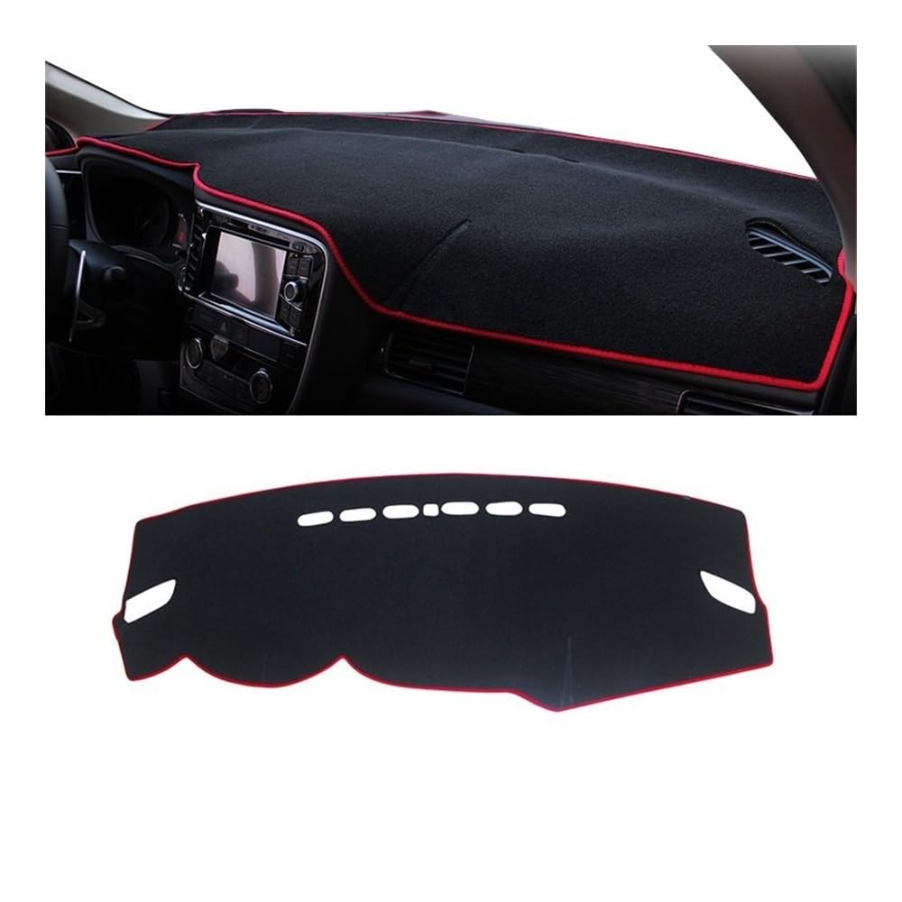 Auto Dashboard Abckung Matte Auto Dashboard Abdeckung Sonnenschutz Pads Instrument Panel Teppiche Für Mitsub&ishi Für Outlander 3 2013 2014 2015 2016 2017 2018 2019 2020(A LHD Red Side) von MLTLKPPVNG