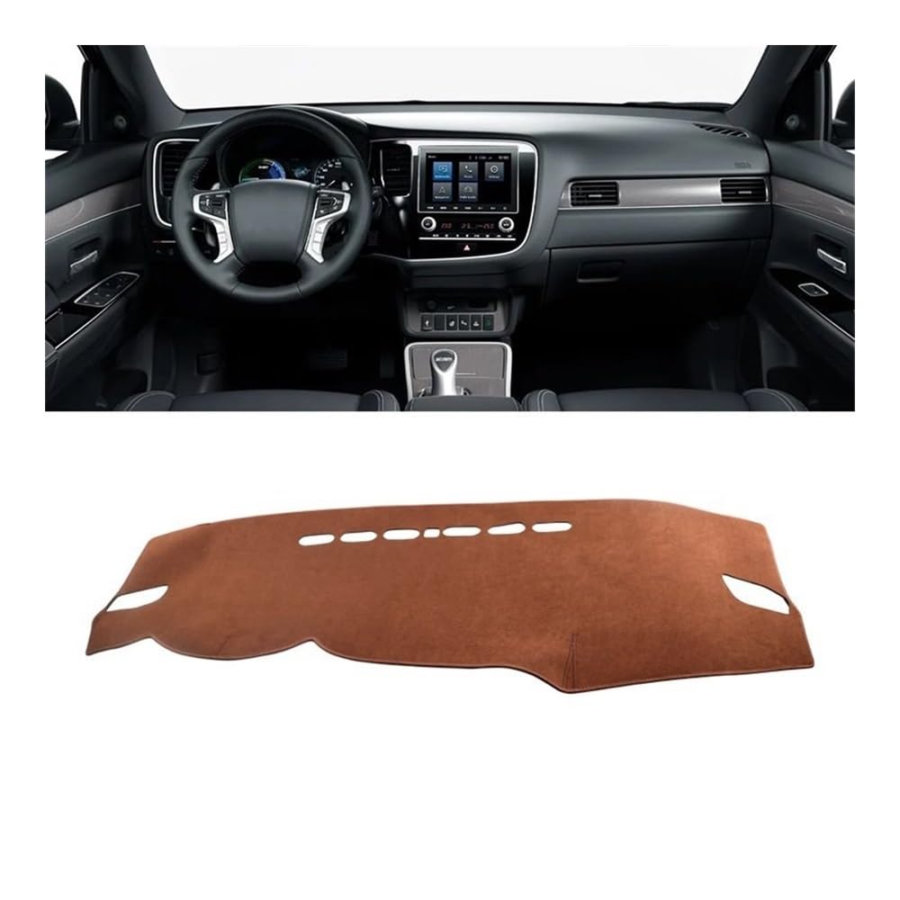 Auto Dashboard Abckung Matte Auto Dashboard Abdeckung Sonnenschutz Pads Instrument Panel Teppiche Für Mitsub&ishi Für Outlander 3 2013 2014 2015 2016 2017 2018 2019 2020(B LHD Brown) von MLTLKPPVNG