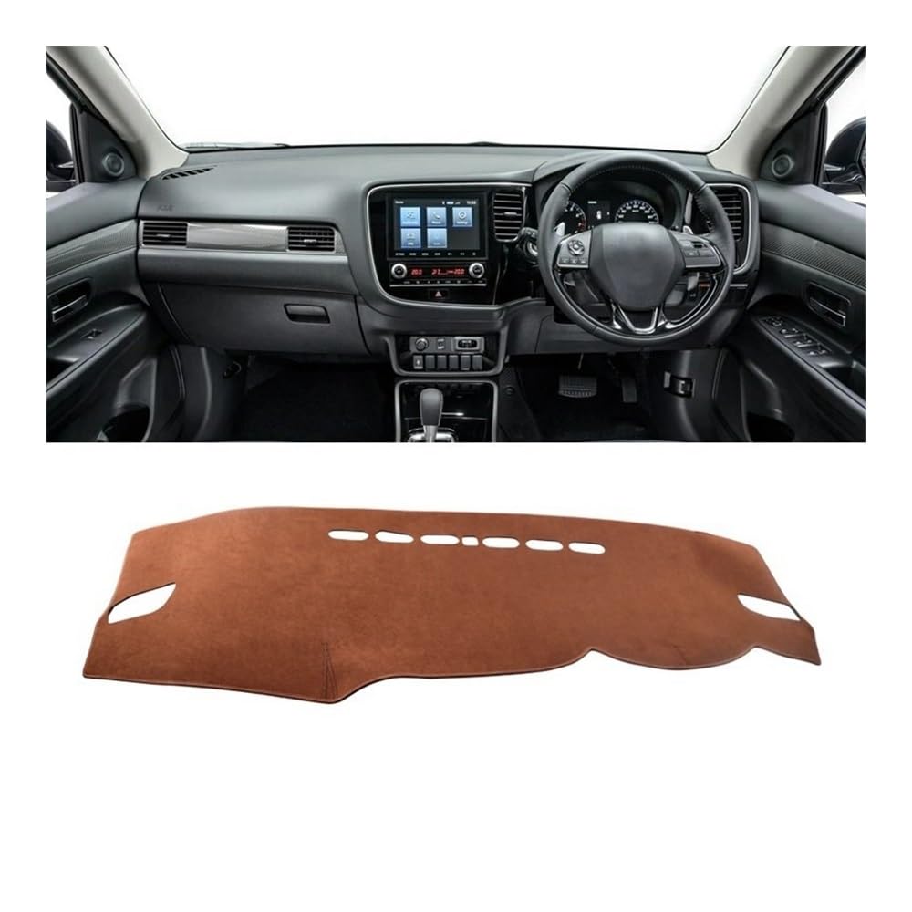 Auto Dashboard Abckung Matte Auto Dashboard Abdeckung Sonnenschutz Pads Instrument Panel Teppiche Für Mitsub&ishi Für Outlander 3 2013 2014 2015 2016 2017 2018 2019 2020(B RHD Brown) von MLTLKPPVNG