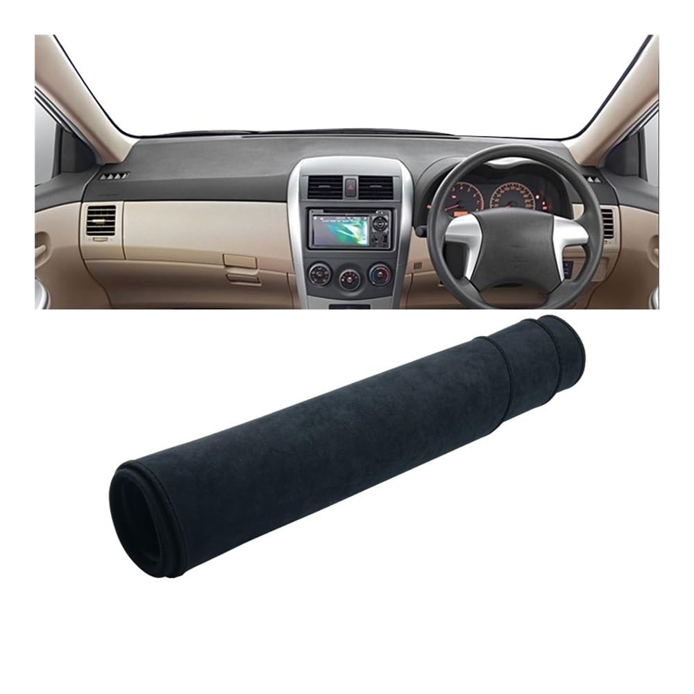 Auto Dashboard Abckung Matte Auto Dashboard Abdeckung Sonnenschutz Vermeiden Licht Matten Pad Für Toy&ota Für Coro┐lla Axio Fielder E140 E150 2006-2010 2011 2012 2013(B RHD Black) von MLTLKPPVNG