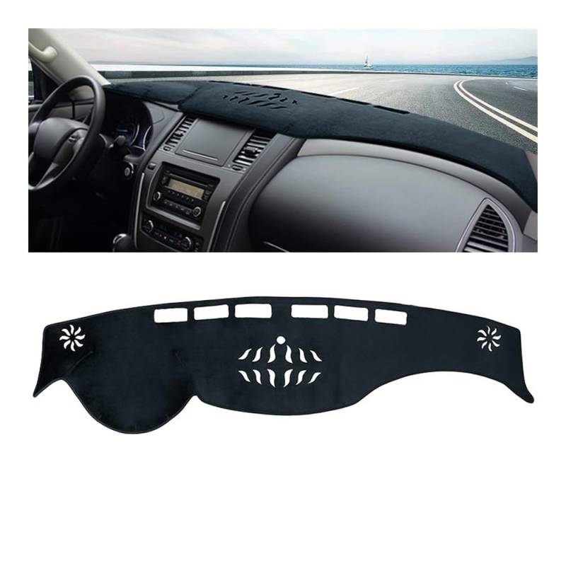 Auto Dashboard Abckung Matte Auto Dashboard Abdeckung Vermeiden Licht Pad Für N&issan Für Patrol Y62 2010-2014 2015 2016 2017 2018 2019 2020 2021 2022 2023(B LHD Black) von MLTLKPPVNG