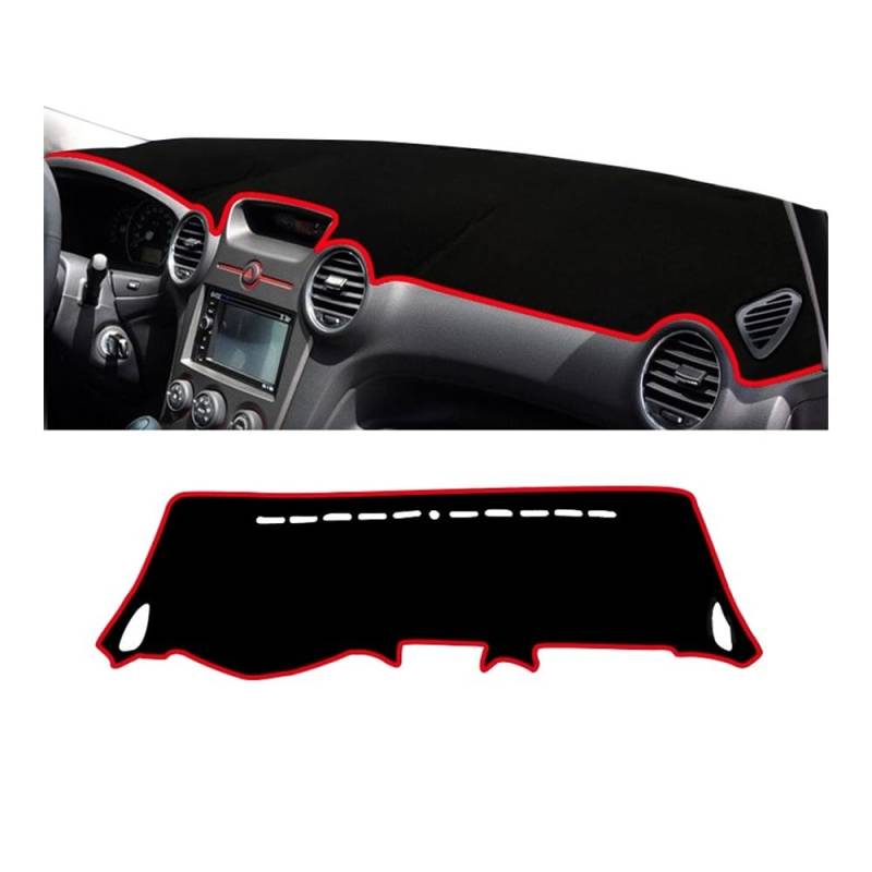 Auto Dashboard Abckung Matte Auto Dashboard Abdeckung Vermeiden Licht Pads Anti-Slip Teppiche Fall Innen Für Kia Für Carens UN 2007 2008 2009 2010 2011 2012(A LHD Red side) von MLTLKPPVNG