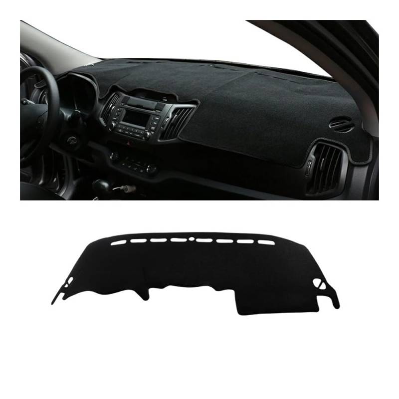 Auto Dashboard Abckung Matte Auto Dashboard Abdeckung Vermeiden Licht Pads Instrument Panel Teppiche Für Kia Für Sportage 3 R 2011 2012 2013 2014 2015(A Black Side) von MLTLKPPVNG