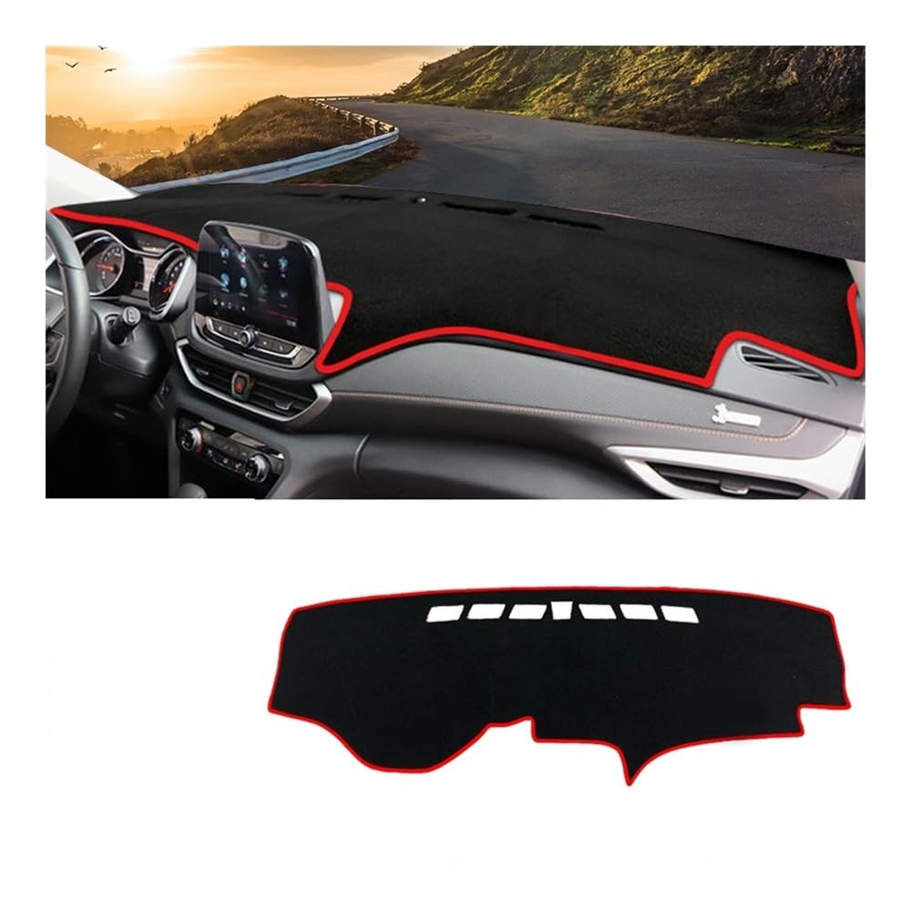 Auto Dashboard Abckung Matte Auto Dashboard Abdeckung Vermeiden Licht Pads Sonnenschutz Matten Fall Instrument Panel Teppiche Für Chevr&olet Für Orlando 2018 2019 2020(Red Side) von MLTLKPPVNG