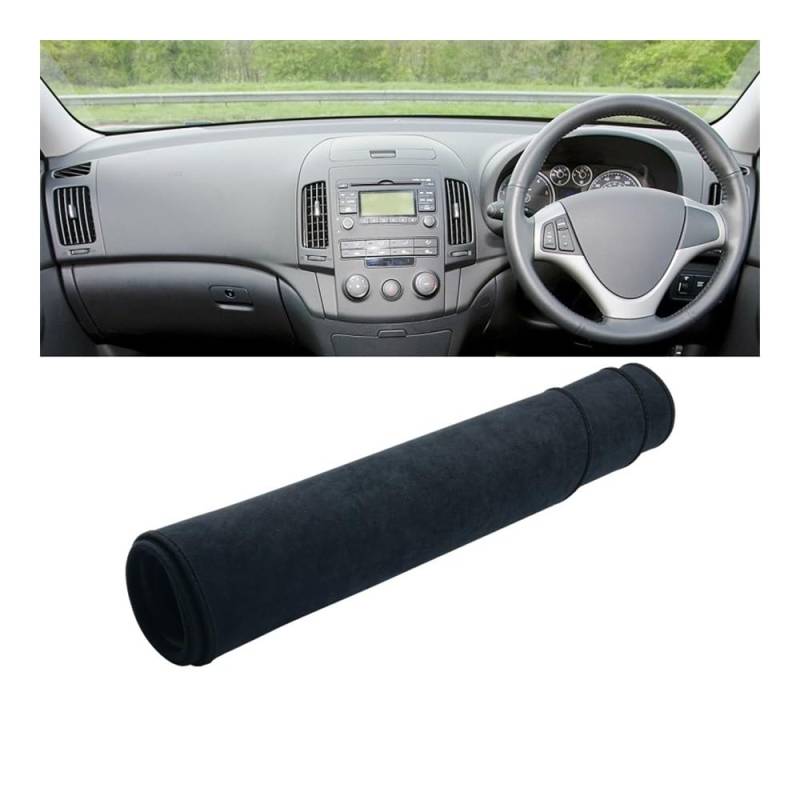 Auto Dashboard Abckung Matte Auto Dashboard Abdeckung Vermeiden Licht Pads Sonnenschutz Matten Rutschfeste Fall Für Hyun&dai Für Elantra HD 2007 2008 2009 2010(RHD Black) von MLTLKPPVNG