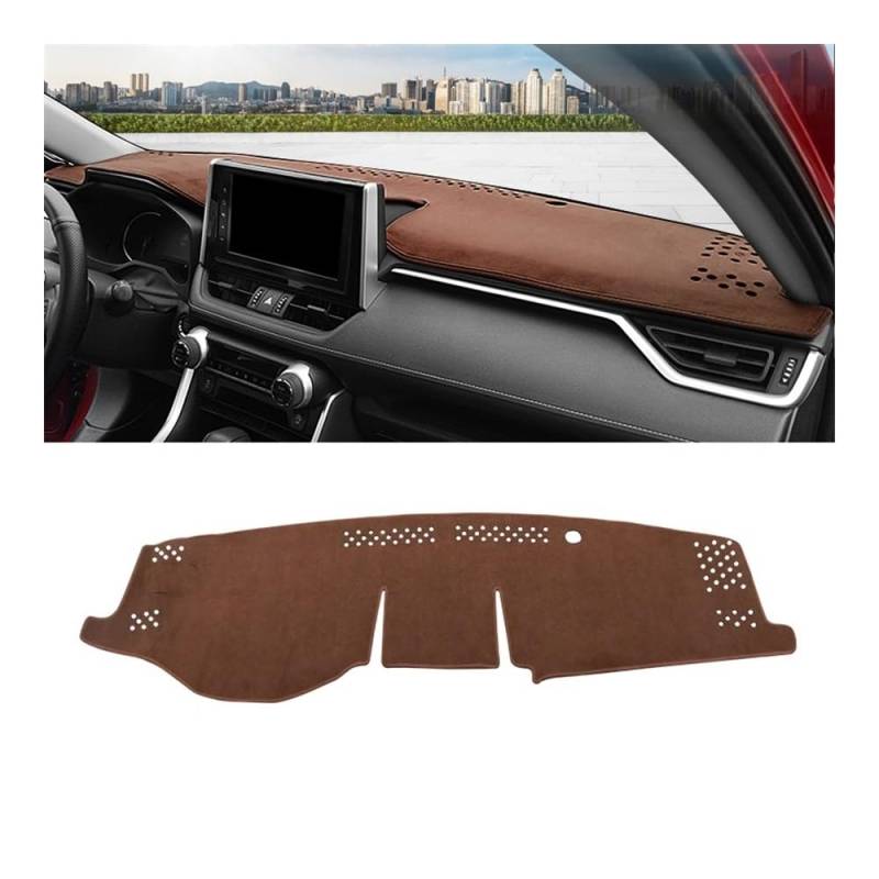 Auto Dashboard Abckung Matte Auto Dashboard Abdeckung Vermeiden Licht Pads Sonnenschutz Matten Teppiche Für Toy&ota Für R&AV4 XA50 RAV 4 Hybrid 2019 2020 2021 2022 2023(B LHD Brown) von MLTLKPPVNG