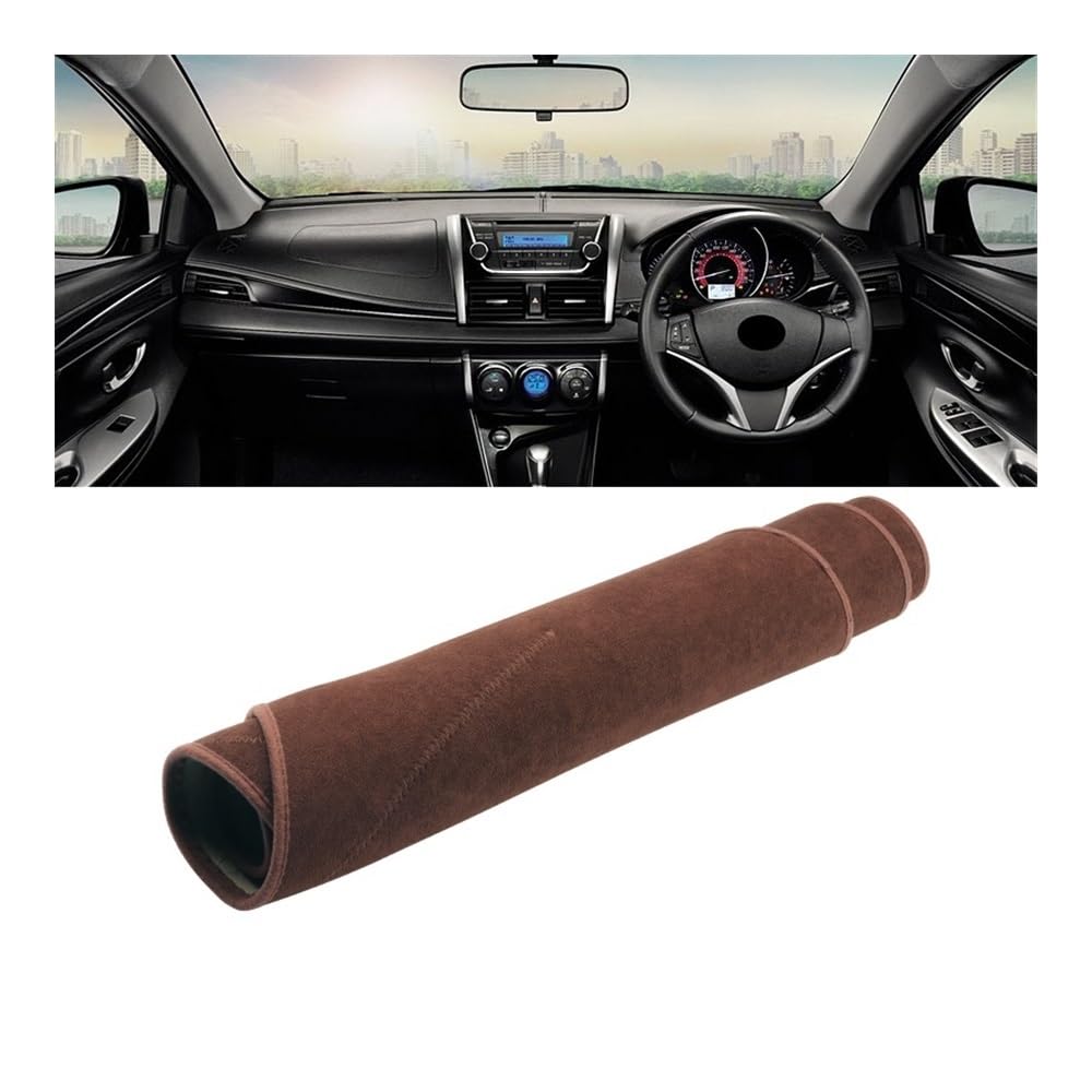 Auto Dashboard Abckung Matte Auto Dashboard Instrument Panel Abdeckung Vermeiden Licht Pads Nicht-Slip Schutz Teppiche Für Toy&ota Für Vios 2014 2015 2016 2017 2018 2019(RHD Brown) von MLTLKPPVNG