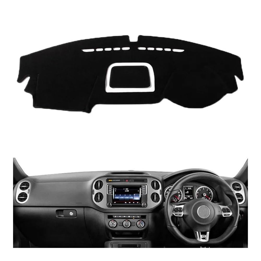 Auto Dashboard Abckung Matte Auto Dashboard Matte Pad Dashmat Sonnenschutzdach Abdeckung Teppich Teppich Für V&W Für T&iguan 2009 2010 2011 2012 2013 2014 2015(Right Hand Drive,Black Edge) von MLTLKPPVNG