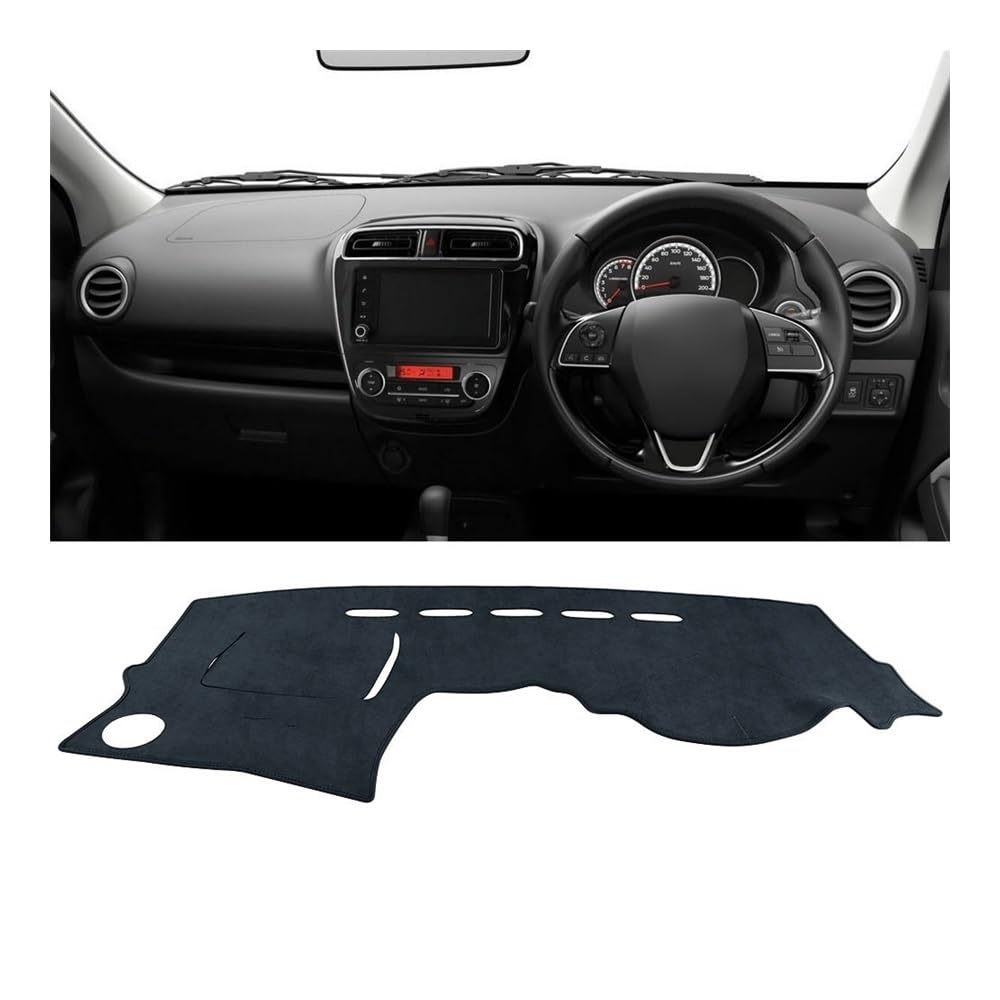 Auto Dashboard Abckung Matte Auto Dashboard Matte Vermeiden Licht Sonnenschutz Abdeckung Für Mitsub&ishi Für Mirage G4 2012-2018 2019 2020 2021 2022 2023 2024(RHD Black) von MLTLKPPVNG