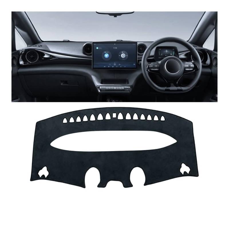 Auto Dashboard Abckung Matte Auto Dashboard Matte Vermeiden Licht Sonnenschutz Pad Abdeckung Teppich Innen Für BYD Für Dolphin EA1 EV 2021 2022 2023 2024(RHD Black) von MLTLKPPVNG