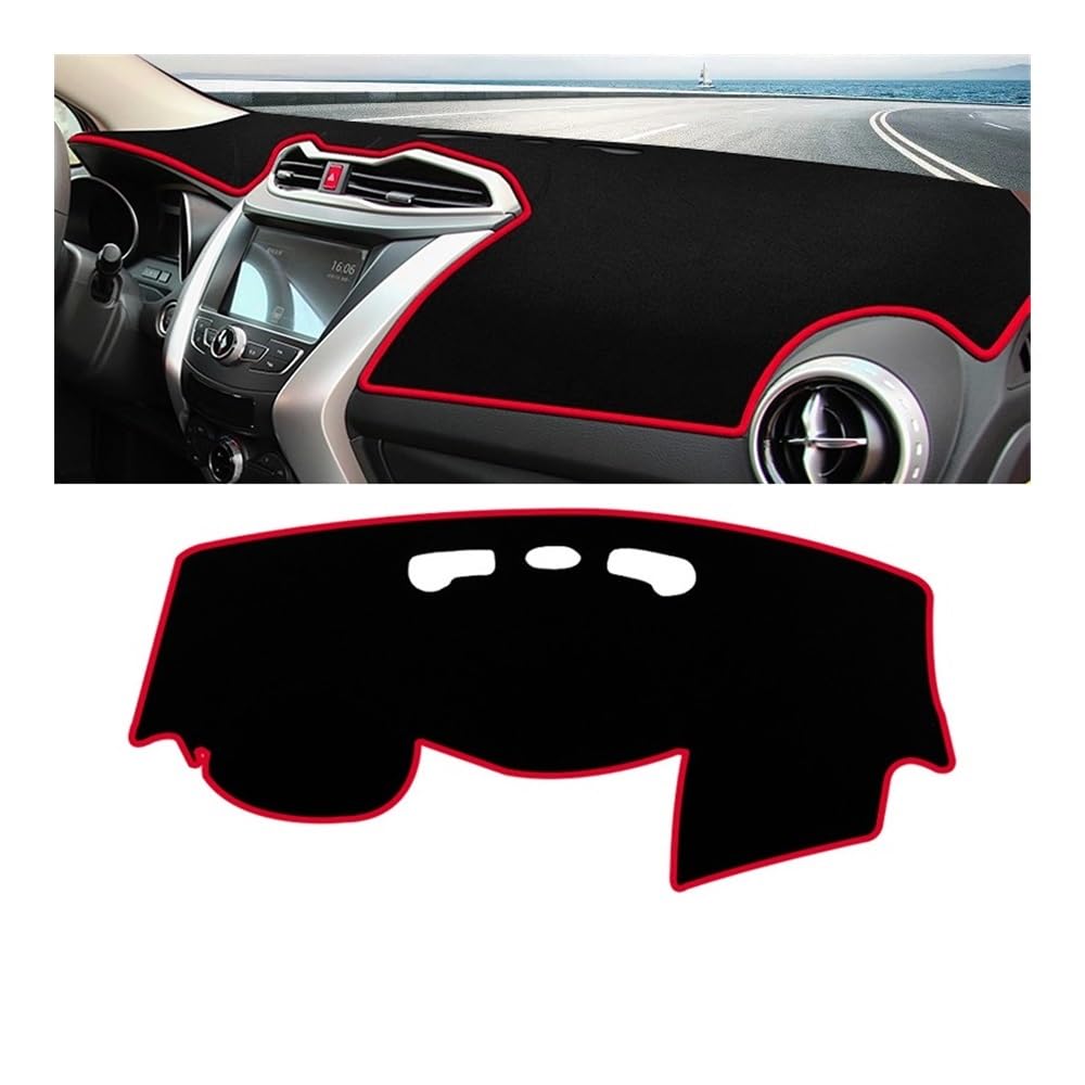 Auto Dashboard Abckung Matte Auto Dashboard Matte Vermeiden Licht Sonnenschutz Pad Abdeckung Teppiche Innen Für BYD Für Yuan EV DM-ich 2016 2017 2018 2019(A Red Side) von MLTLKPPVNG