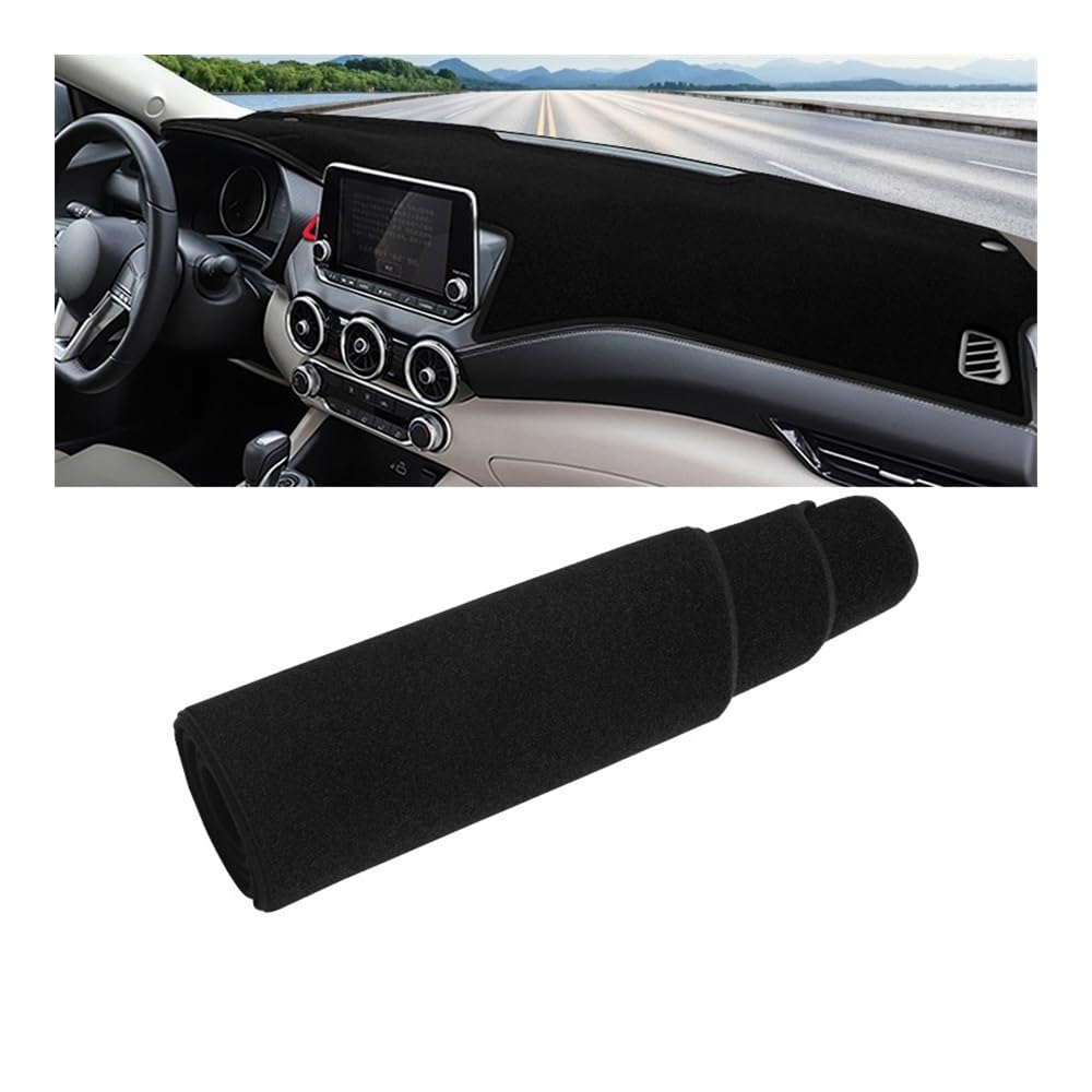 Auto Dashboard Abckung Matte Auto Dashboard Pad Sonnenschutz Abdeckung Vermeiden Licht Matte Instrument Panel Teppiche Für N&issan Für Sentra B18 2020 2021 2022 2023(A Black Side) von MLTLKPPVNG