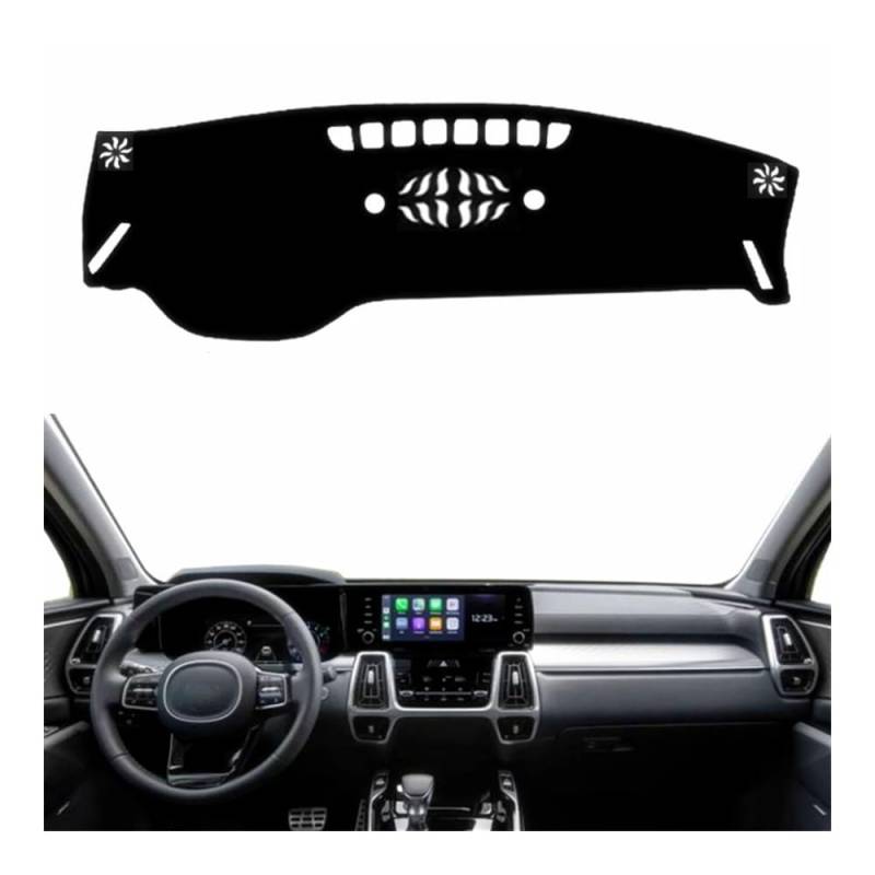 Auto Dashboard Abckung Matte Auto Styling Dashboard Abdeckung Matte Pad Dash Sonnenschirm Schützen Teppich Teppich Für KIA Für Sorento MQ4 2021 2022 2023 2024(Left Hand Drive) von MLTLKPPVNG