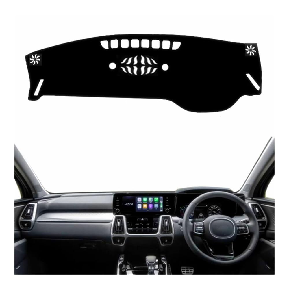 Auto Dashboard Abckung Matte Auto Styling Dashboard Abdeckung Matte Pad Dash Sonnenschirm Schützen Teppich Teppich Für KIA Für Sorento MQ4 2021 2022 2023 2024(Right Hand Drive) von MLTLKPPVNG