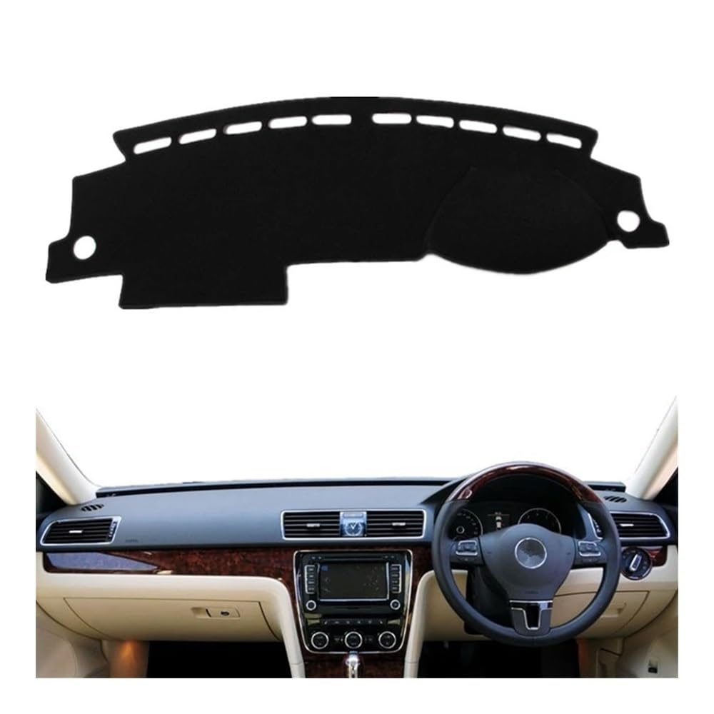 Auto Dashboard Abckung Matte Dashmat Dashboard Abdeckung Matte Pad Anti-Glare Mittelkonsole Sonnenblende Teppich Auto Für V&W Für Passat B7 2011 2012 2013 2014 2015(Right Hand Drive) von MLTLKPPVNG