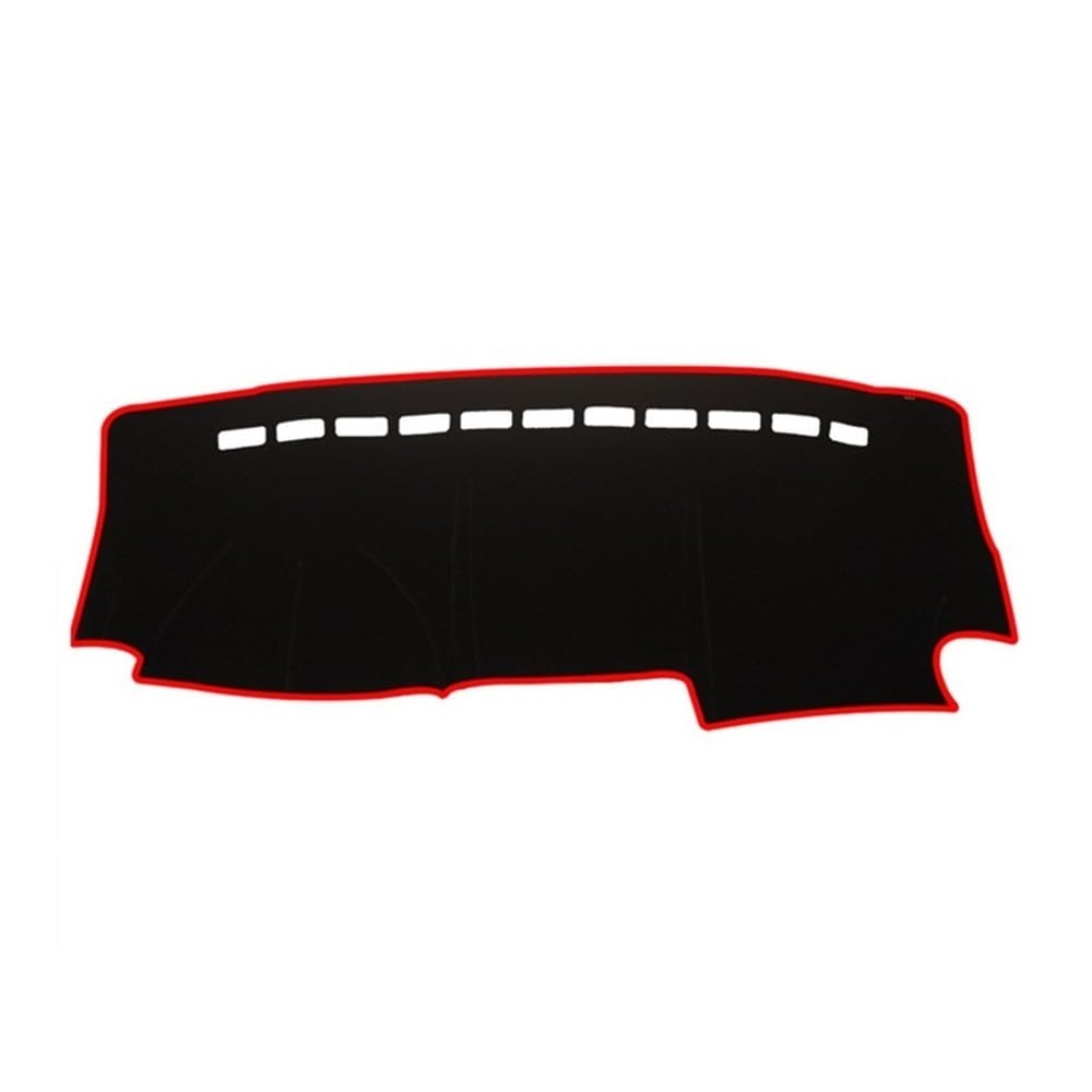 Auto Dashboard Abckung Matte Dashmat Dashboard Abdeckung Matte Pad Dash Sonnenschirm Schützen Teppich Teppich Auto Styling Für Suzu&ki Für Jimny 1998-2017 2018(Left Hand Drive,Red Edge) von MLTLKPPVNG