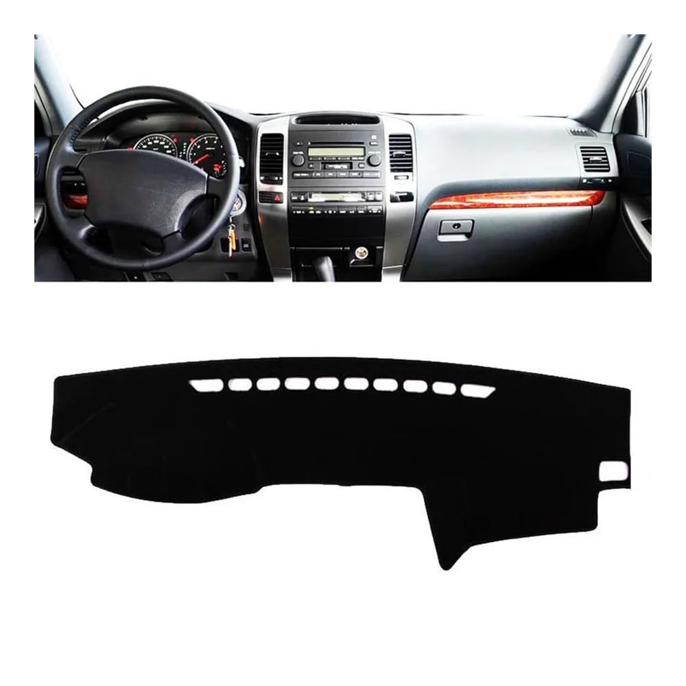 Auto Dashboard Abckung Matte Dashmat Dashboard Abdeckung Matte Pad Sonnenschirm Teppich Auto Für Toy&ota Für Land Cruiser Prado J120 2003 2004 2005 2006 2007 2008 2009(Left Hand Drive) von MLTLKPPVNG