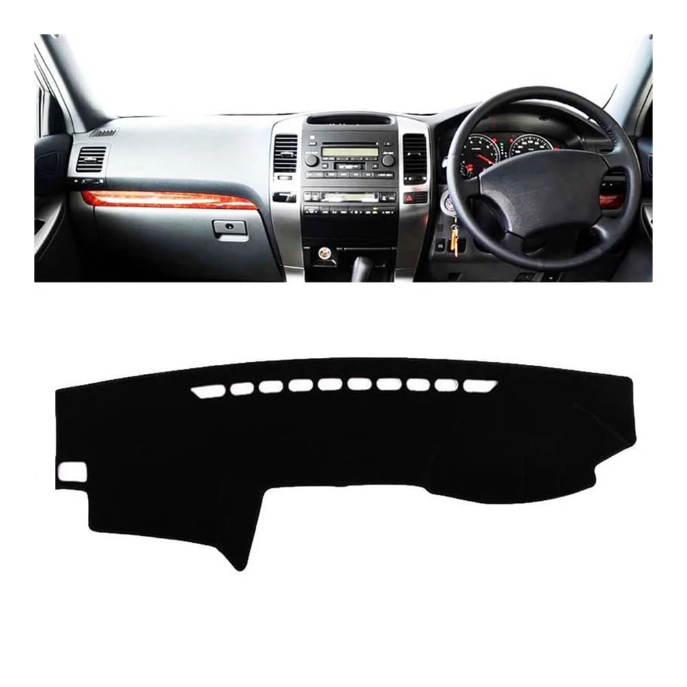 Auto Dashboard Abckung Matte Dashmat Dashboard Abdeckung Matte Pad Sonnenschirm Teppich Auto Für Toy&ota Für Land Cruiser Prado J120 2003 2004 2005 2006 2007 2008 2009(Right Hand Drive) von MLTLKPPVNG