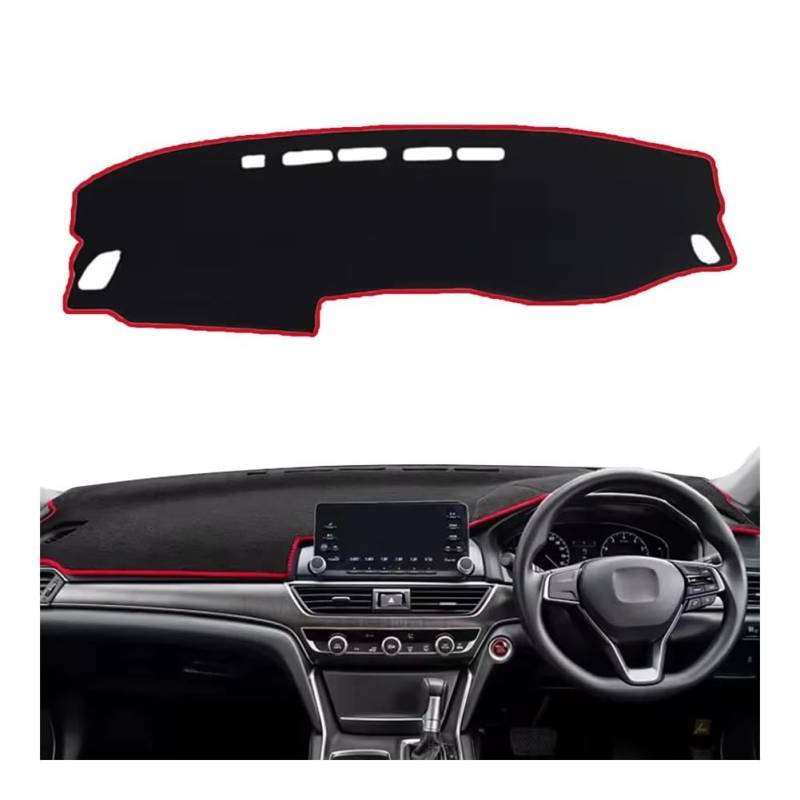 Auto Dashboard Abckung Matte Für Hon┐da Für Accord 10th 2018 2019 2020 2021 2022 Auto Dashboard Matte Dash Mat Dashmat Sonnenschirm Schutz Teppich(BLACK LHD) von MLTLKPPVNG