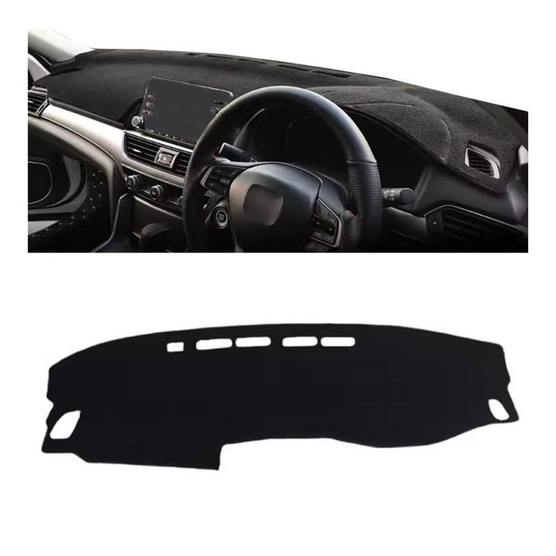 Auto Dashboard Abckung Matte Für Hon┐da Für Accord 10th 2018 2019 2020 2021 2022 Auto Dashboard Matte Dash Mat Dashmat Sonnenschirm Schutz Teppich(BLACK RHD) von MLTLKPPVNG