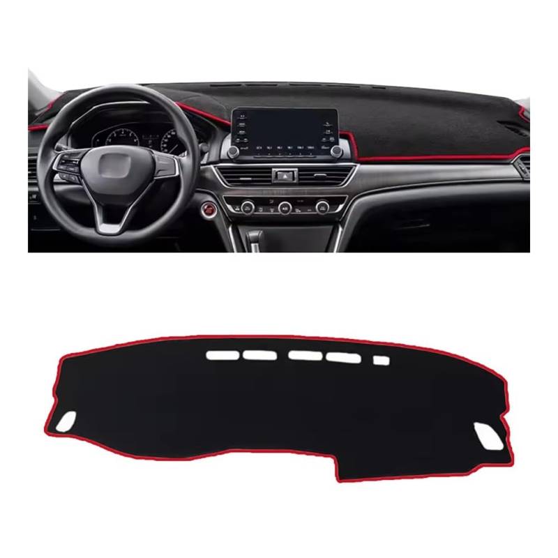 Auto Dashboard Abckung Matte Für Hon┐da Für Accord 10th 2018 2019 2020 2021 2022 Auto Dashboard Matte Dash Mat Dashmat Sonnenschirm Schutz Teppich(RED LHD) von MLTLKPPVNG