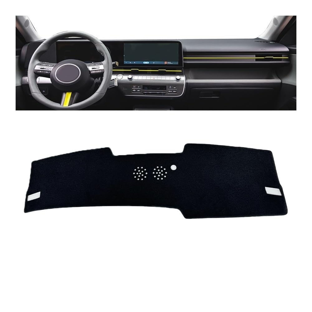 Auto Dashboard Abckung Matte Für Hyun&dai Für Kona 2024 2025 2026 Auto Dashboard Matte Dash Mat Dashmat Sonnenschirm Schutz Teppich(LHD flannel) von MLTLKPPVNG