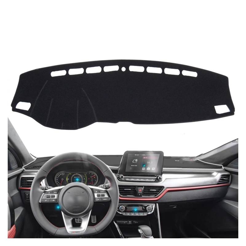 Auto Dashboard Abckung Matte Für Kia Für Sportage 4 QL 2016 2017 2018 2019 2020 2021 Auto Dashboard Matte Dash Mat Dashmat Sonnenschirm Schutz Teppich(LHD BLACK) von MLTLKPPVNG