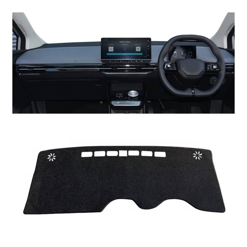 Auto Dashboard Abckung Matte Für MG4 Für MG 4 EV Auto Dashboard Matte Dash Mat Dashmat Sonnenschirm Schutz Teppich(BLACK RHD) von MLTLKPPVNG