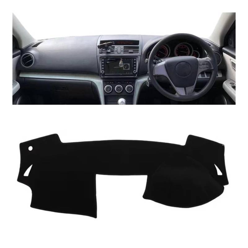 Auto Dashboard Abckung Matte Für Maz&da 6 GH 2008 2009 2010 2011 2012 Auto Dashboard Mat Dash Mat Dashmat Sonnenschirm Schutz Teppich(BLACK RHD) von MLTLKPPVNG