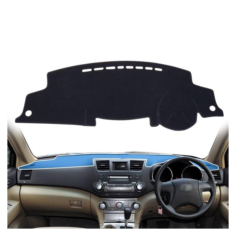 Auto Dashboard Abckung Matte Für Toy&ota Für Highlander Für Kluger 2008 2009 2010 2011 2012 2013 Auto Dashboard Mat Dash Mat Dashmat Sonnenschirm Schutz Teppich(BLACK RHD) von MLTLKPPVNG