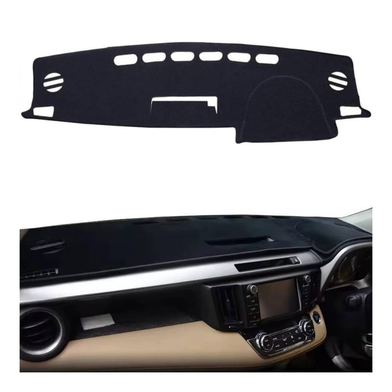 Auto Dashboard Abckung Matte Für Toy&ota Für R&AV4 2013 2014 2015 2016 2017 2018 Auto Dashboard Mat Dash Mat Dashmat Sonnenschirm Schutz Teppich(BLACK RHD) von MLTLKPPVNG